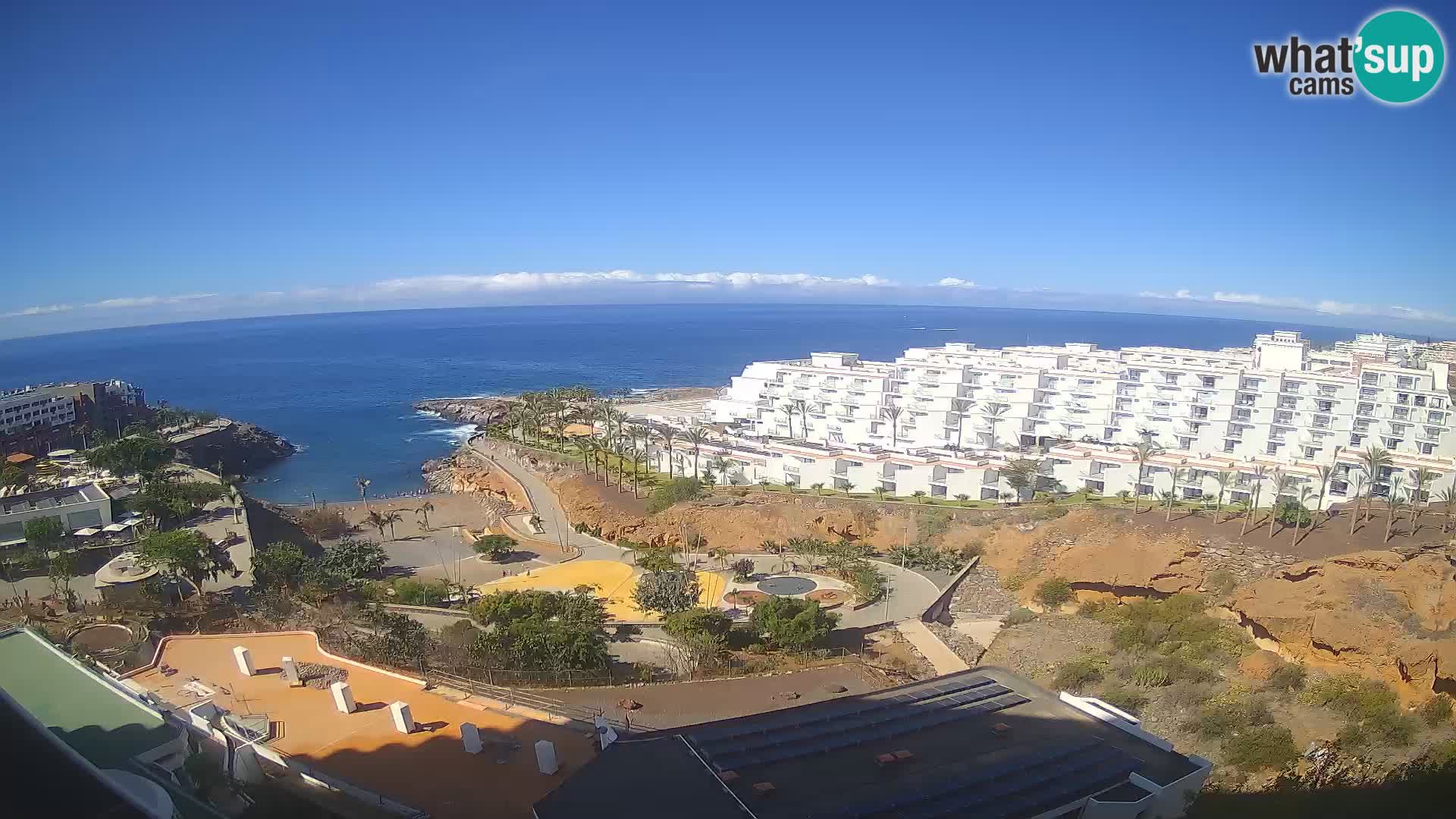 Live webcam Playa de Las Galgas – Playa Paraiso – La Gomera island – Adeje – Tenerife