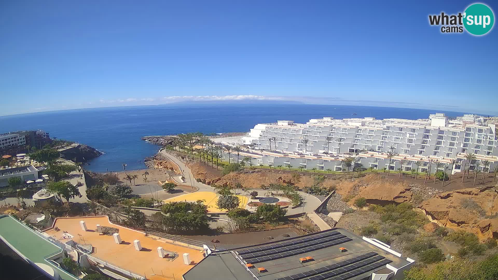 Live webcam Playa de Las Galgas – Playa Paraiso – La Gomera island – Adeje – Tenerife