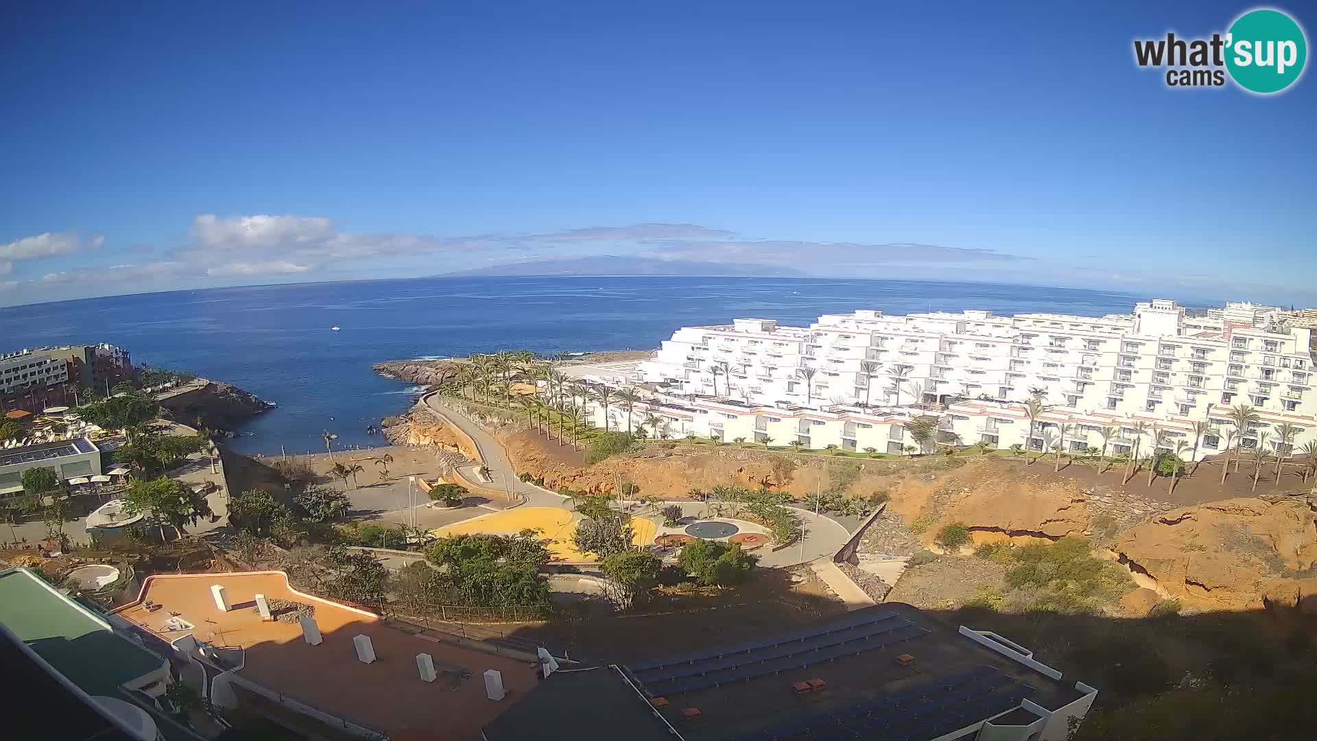 Live webcam Playa de Las Galgas – Playa Paraiso – La Gomera island – Adeje – Tenerife