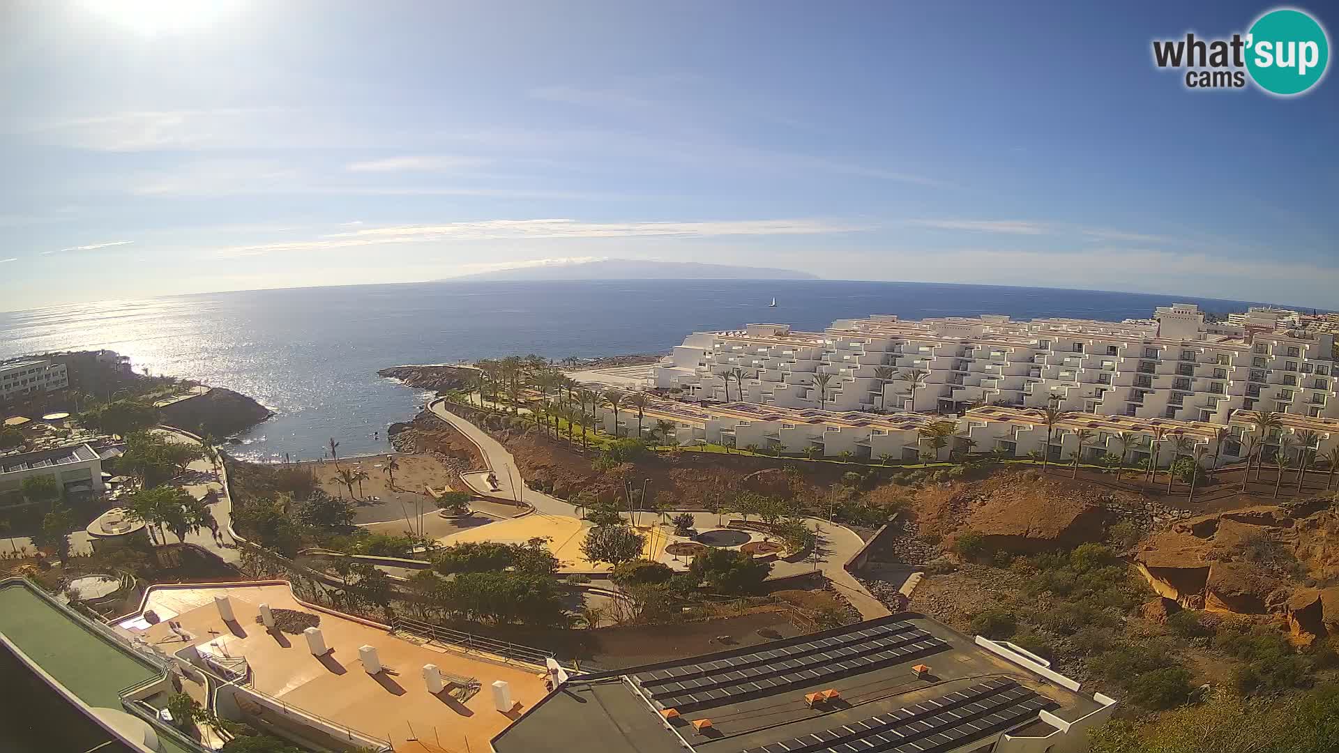 Live webcam Playa de Las Galgas – Playa Paraiso – La Gomera island – Adeje – Tenerife