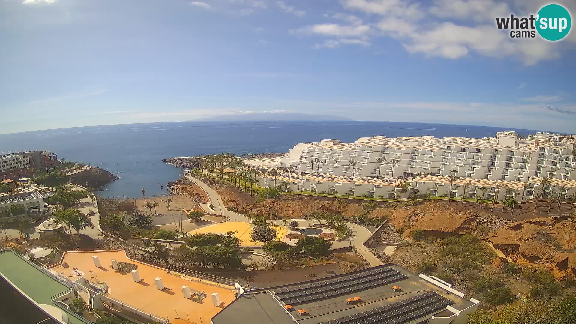 Spletna kamera v živo Las Galgas plaža – Playa Paraiso – otok La Gomera – Costa Adeje – Tenerife