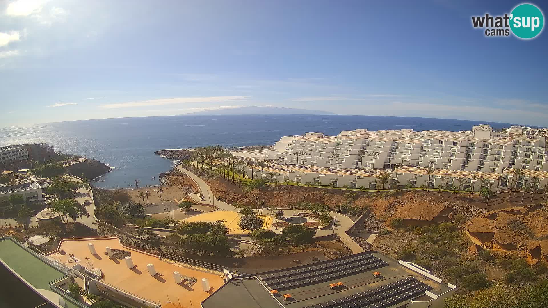 Live webcam Playa de Las Galgas – Playa Paraiso – La Gomera island – Adeje – Tenerife