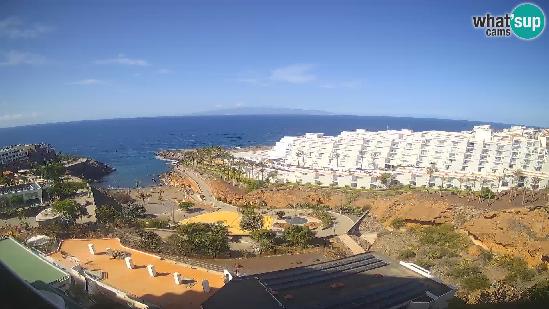 Spletna kamera v živo Las Galgas plaža – Playa Paraiso – otok La Gomera – Costa Adeje – Tenerife