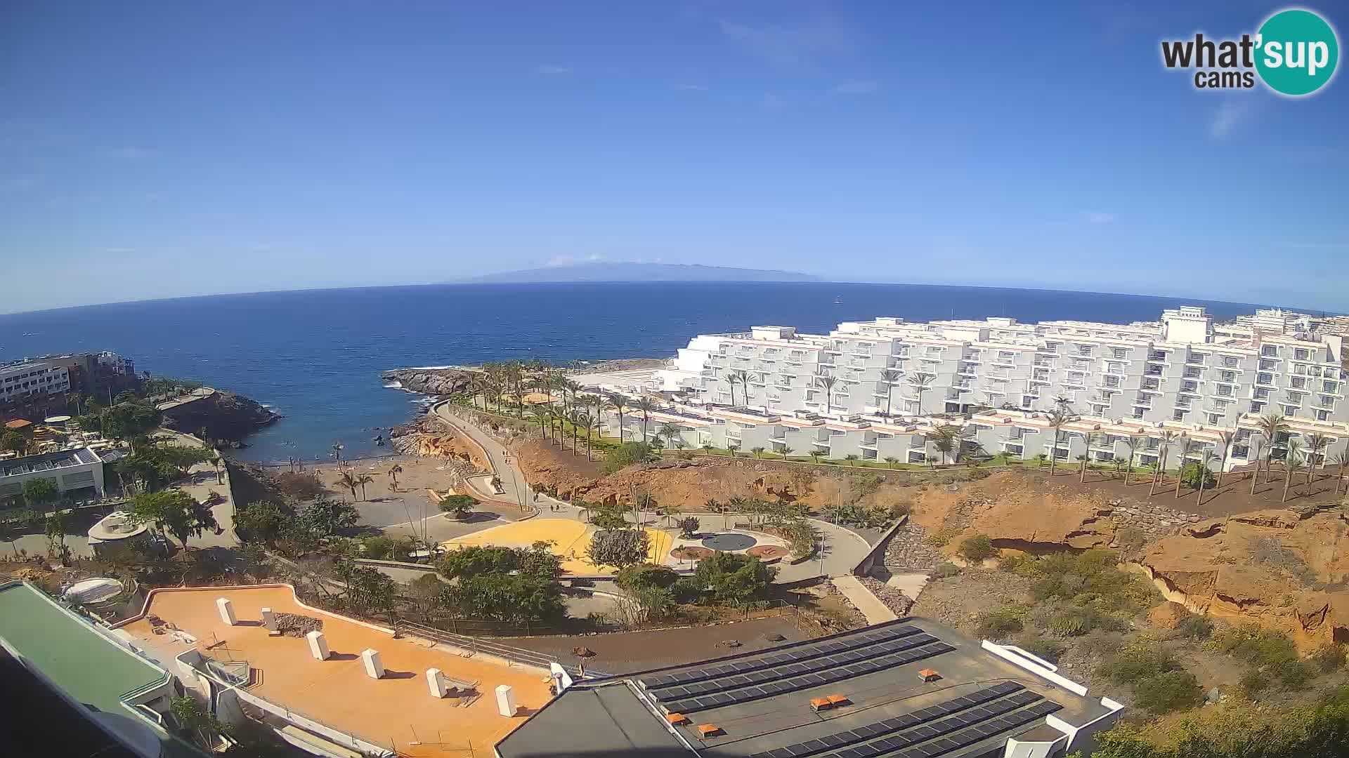 Live webcam Playa de Las Galgas – Playa Paraiso – La Gomera island – Adeje – Tenerife