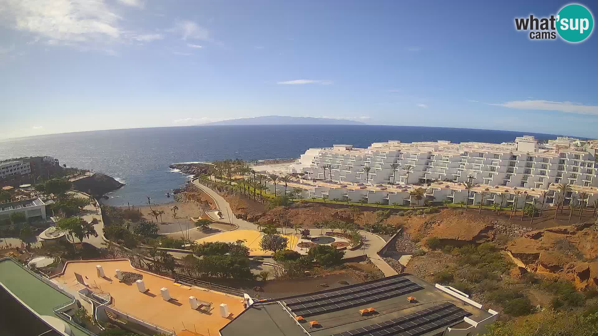 Live webcam Playa de Las Galgas – Playa Paraiso – La Gomera island – Adeje – Tenerife
