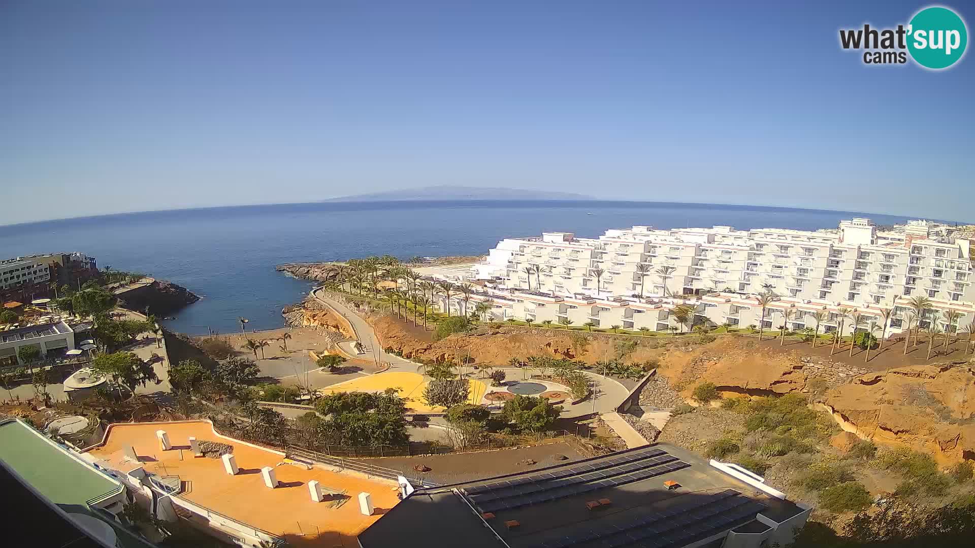 Live webcam Playa de Las Galgas – Playa Paraiso – La Gomera island – Adeje – Tenerife