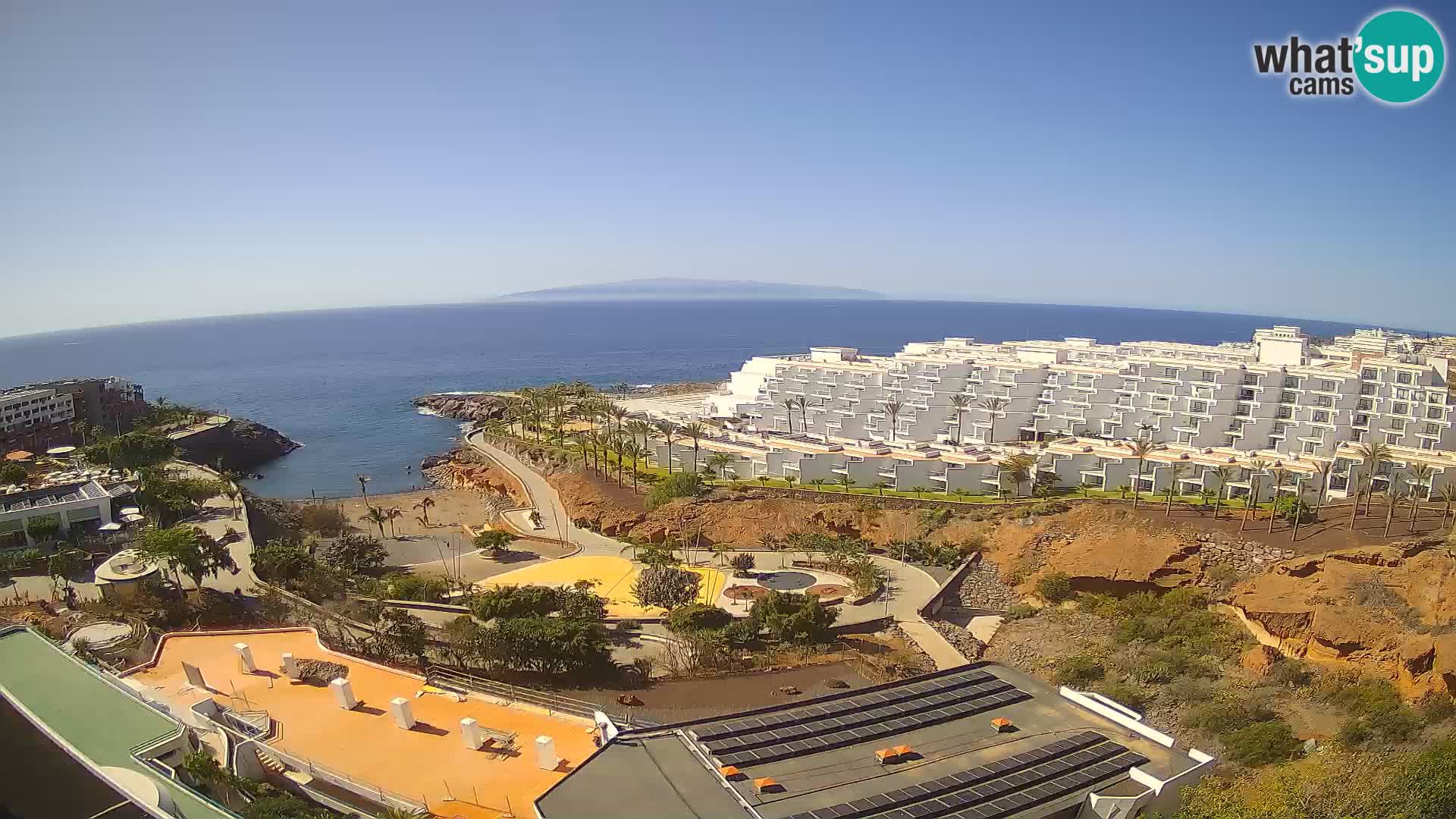 Live webcam Playa de Las Galgas – Playa Paraiso – La Gomera island – Adeje – Tenerife