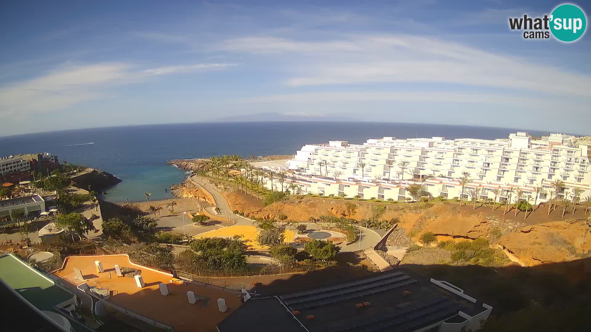 Live webcam Playa de Las Galgas – Playa Paraiso – La Gomera island – Adeje – Tenerife