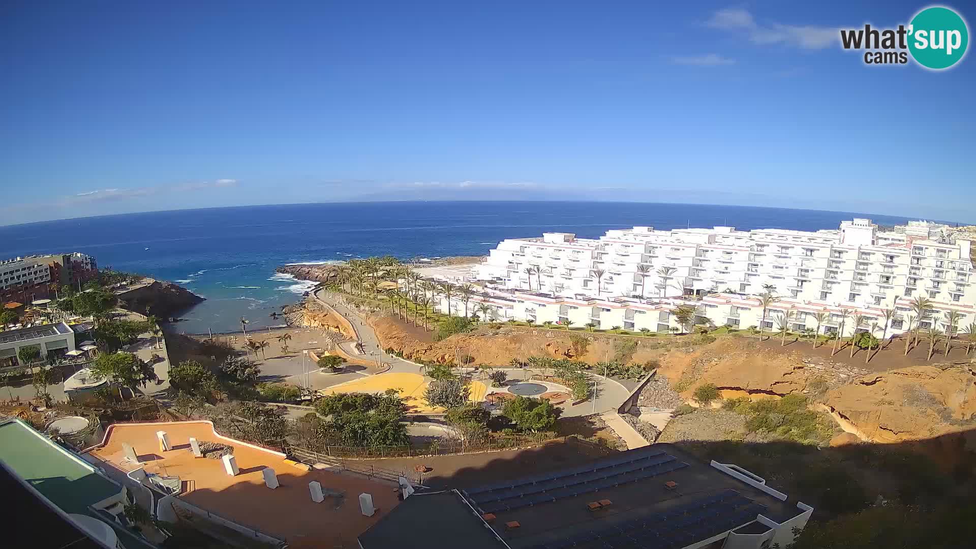 Live webcam Playa de Las Galgas – Playa Paraiso – La Gomera island – Adeje – Tenerife