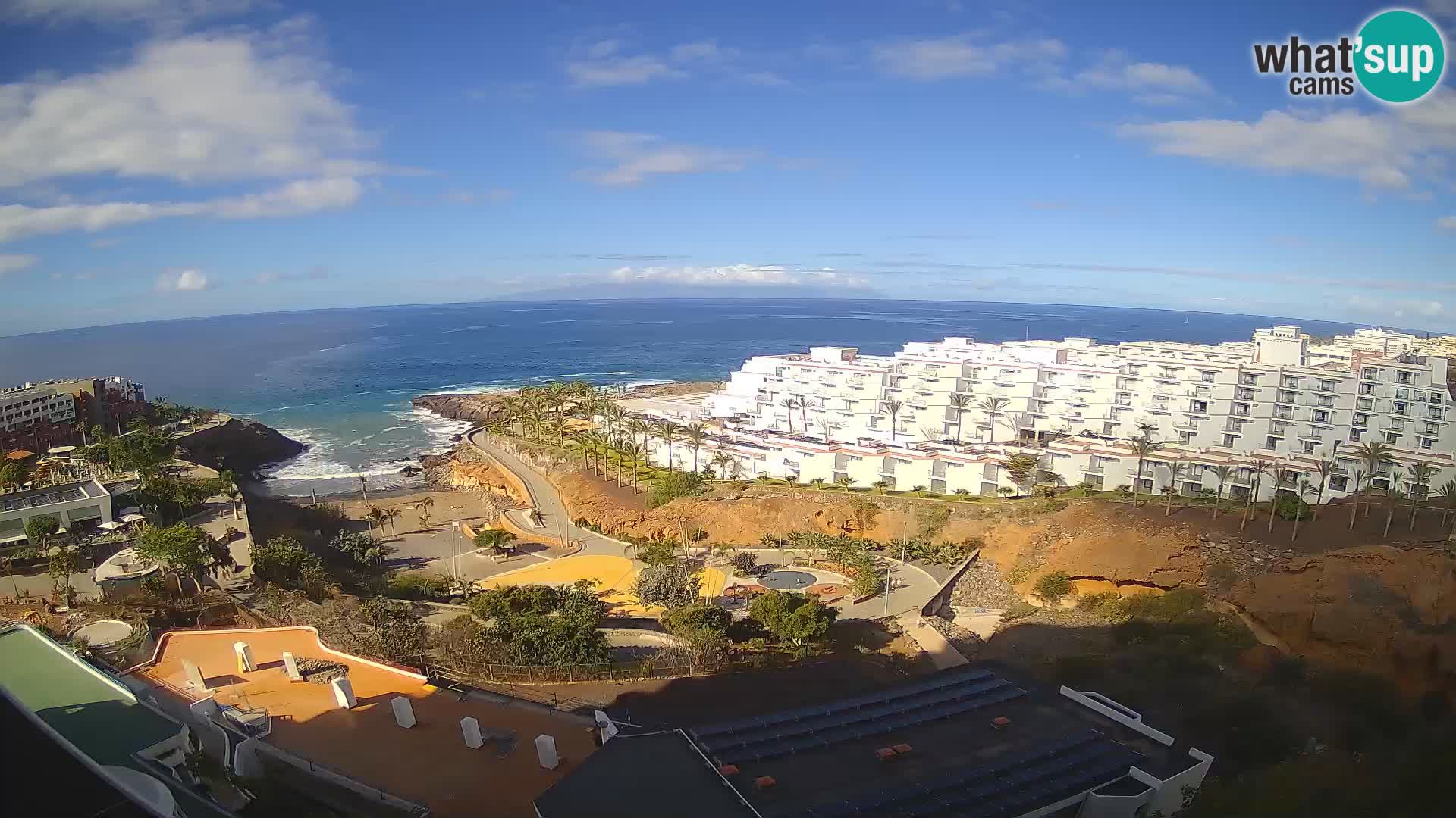 Live webcam Playa de Las Galgas – Playa Paraiso – La Gomera island – Adeje – Tenerife