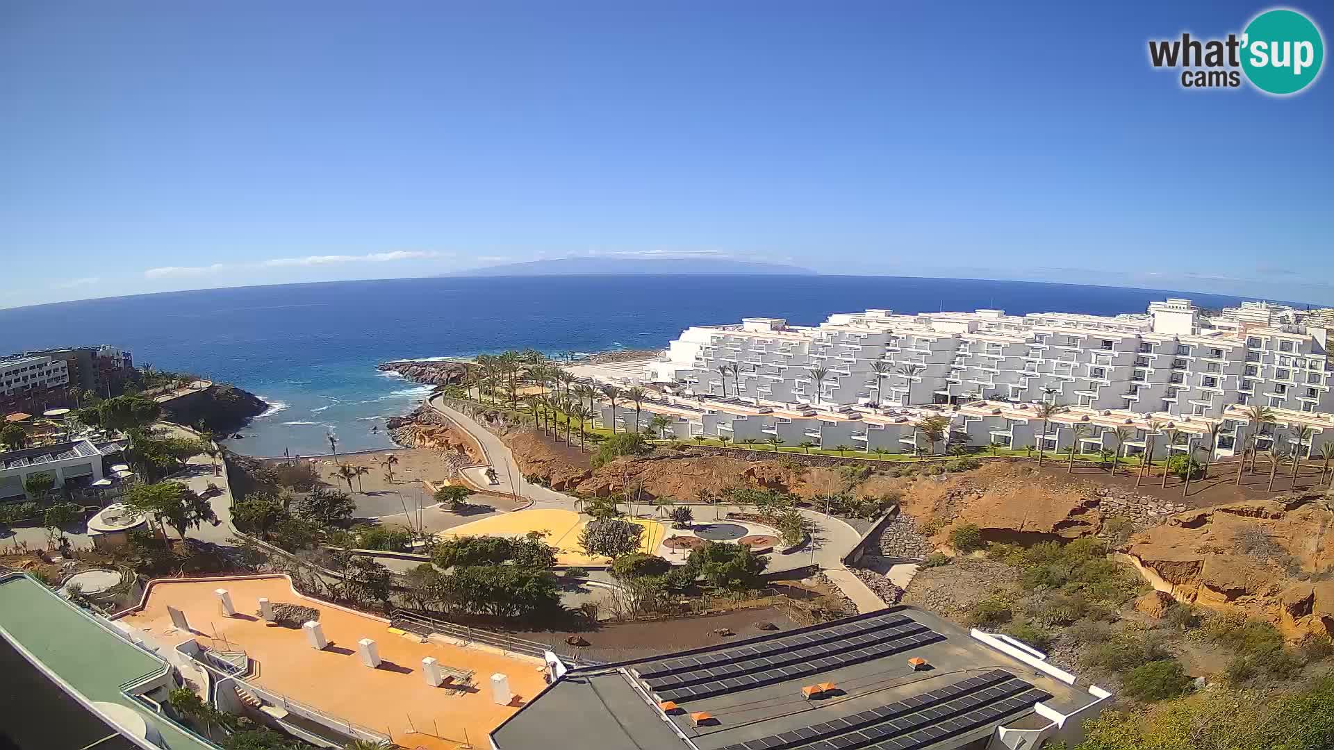 Live webcam Playa de Las Galgas – Playa Paraiso – La Gomera island – Adeje – Tenerife