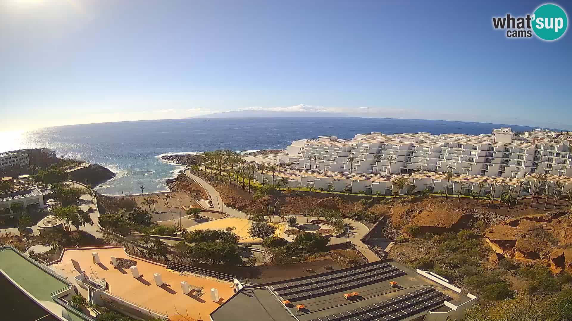 Live webcam Playa de Las Galgas – Playa Paraiso – La Gomera island – Adeje – Tenerife