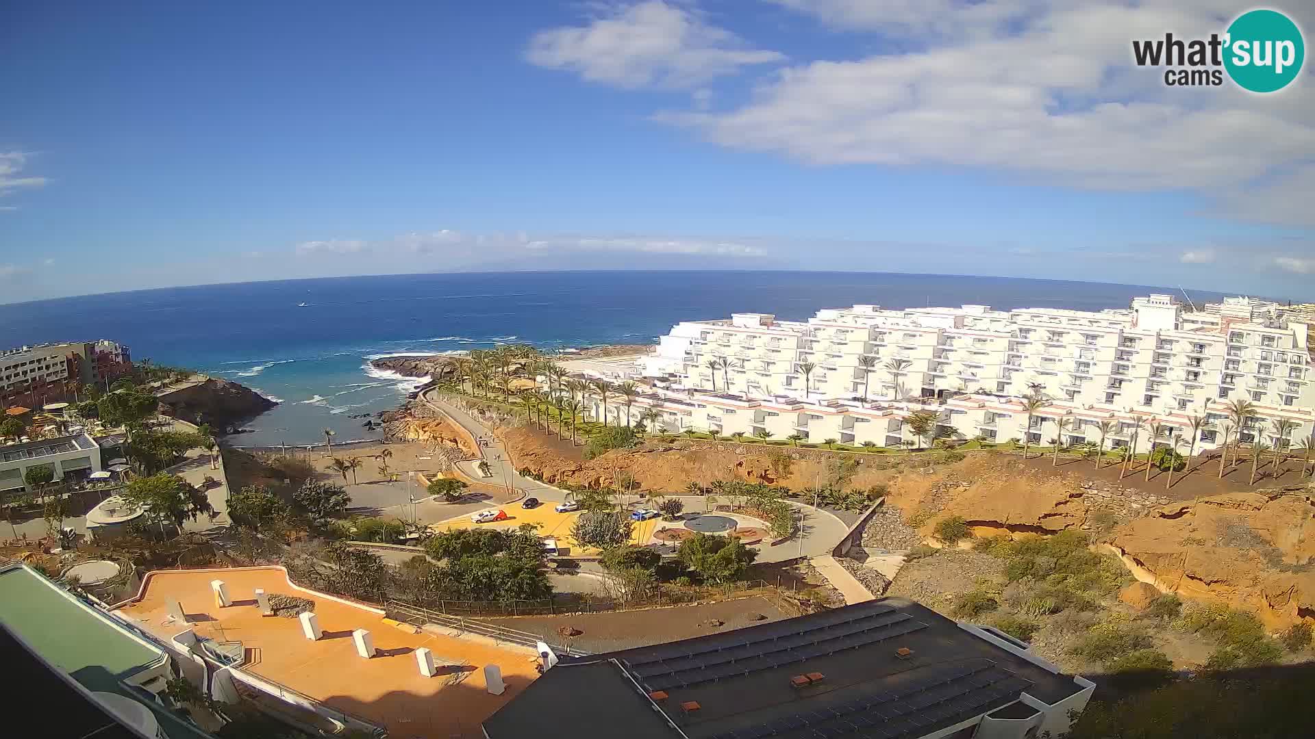 Live webcam Playa de Las Galgas – Playa Paraiso – La Gomera island – Adeje – Tenerife
