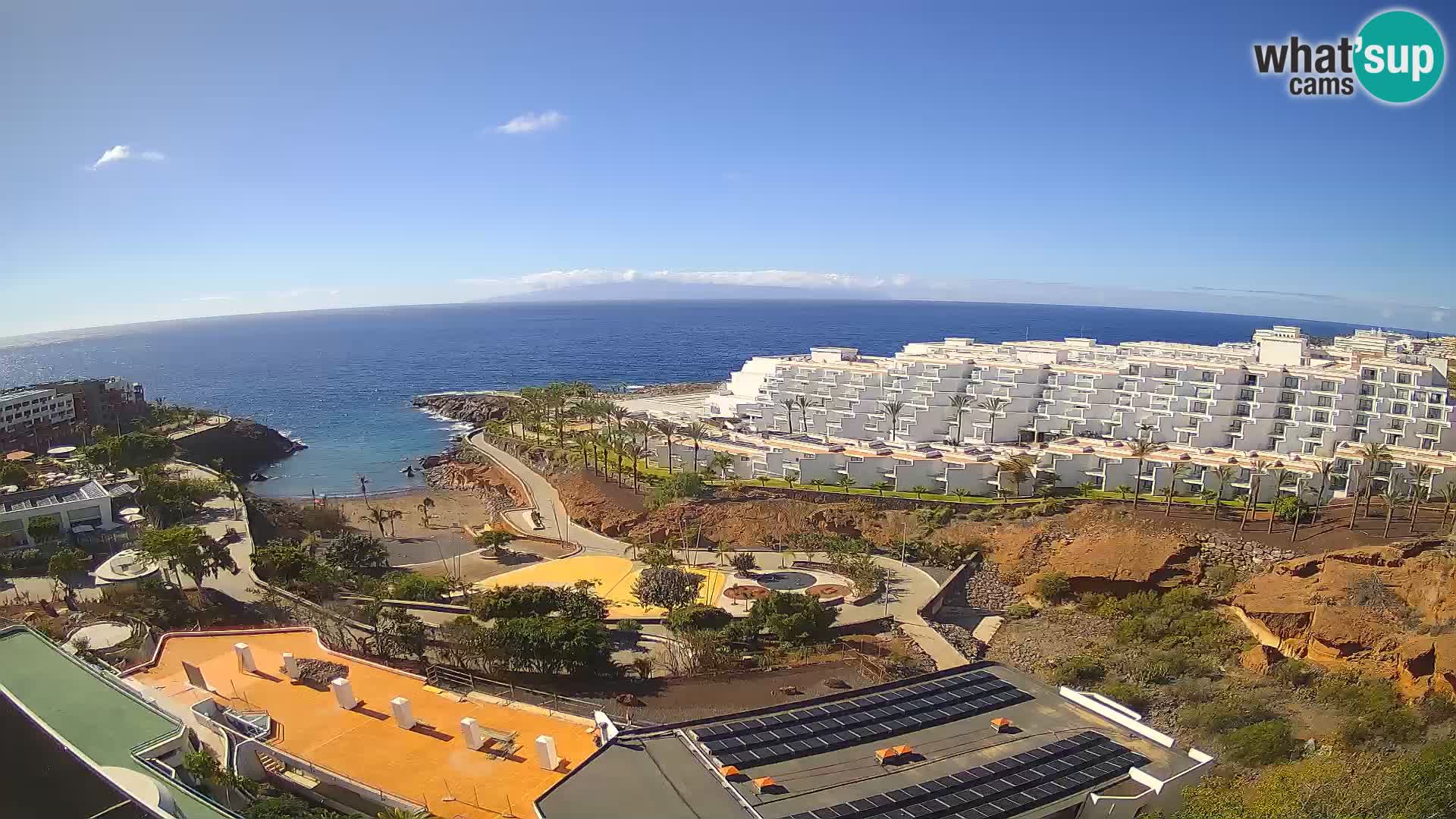 Live webcam Playa de Las Galgas – Playa Paraiso – La Gomera island – Adeje – Tenerife