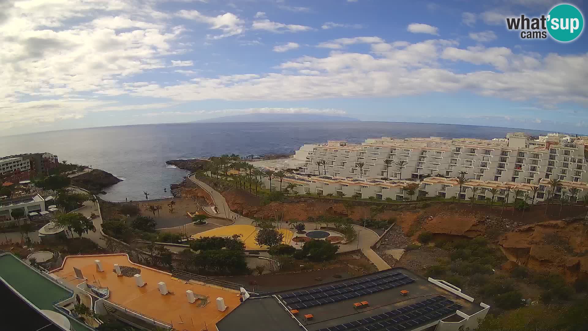 Live webcam Playa de Las Galgas – Playa Paraiso – La Gomera island – Adeje – Tenerife
