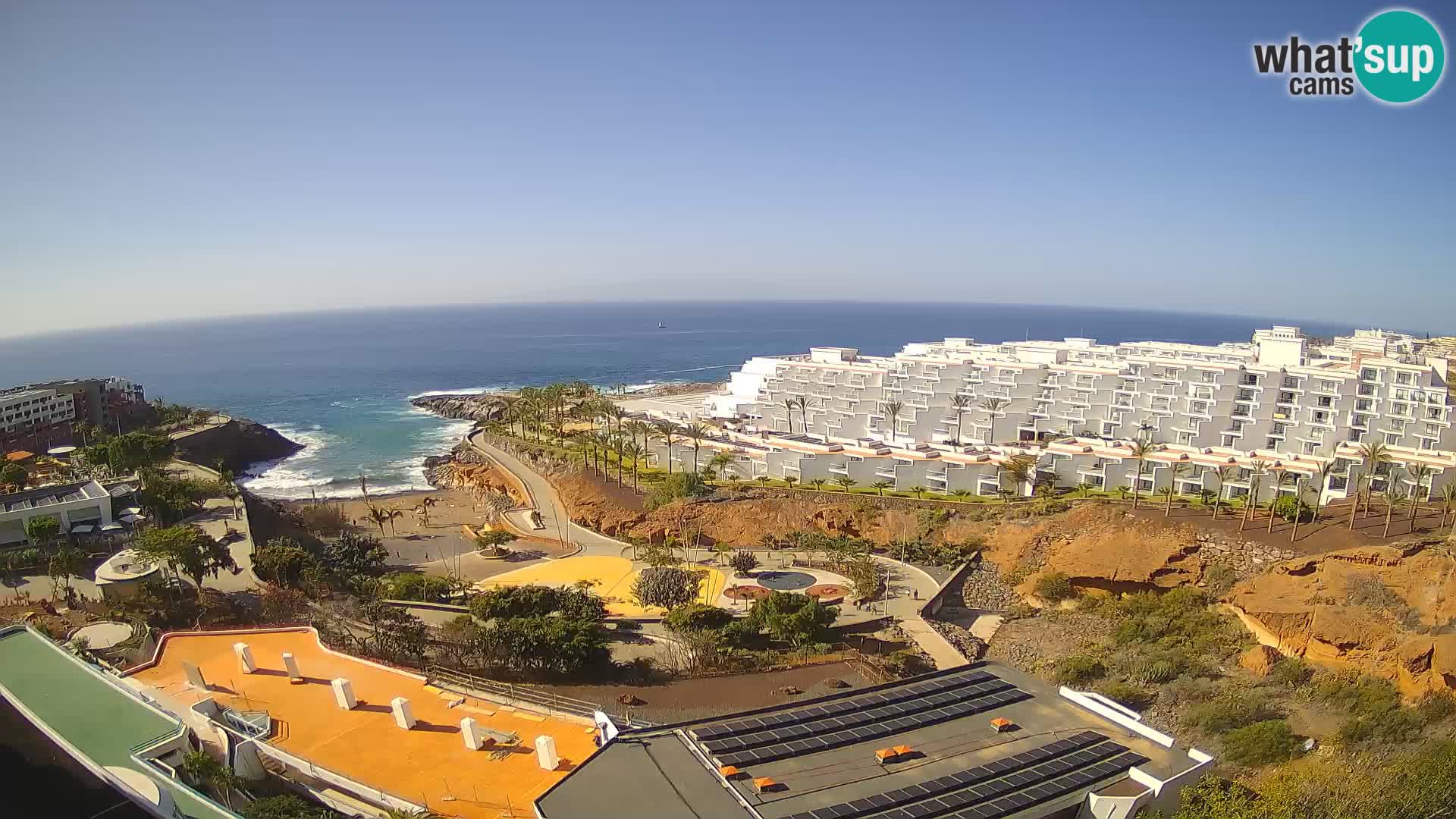 Live webcam Playa de Las Galgas – Playa Paraiso – La Gomera island – Adeje – Tenerife