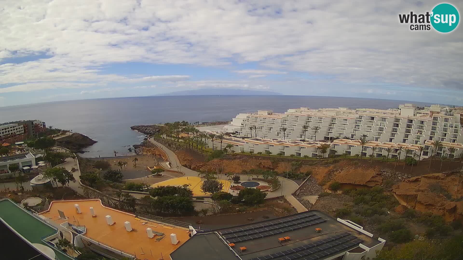Live webcam Playa de Las Galgas – Playa Paraiso – La Gomera island – Adeje – Tenerife