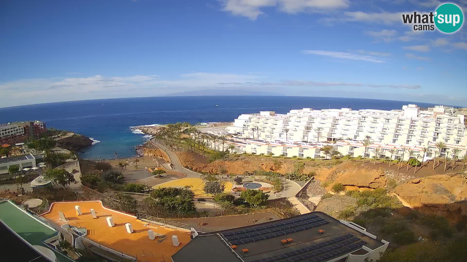 Live webcam Playa de Las Galgas – Playa Paraiso – La Gomera island – Adeje – Tenerife