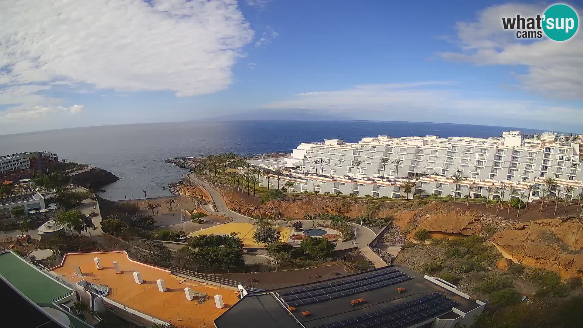 Live webcam Playa de Las Galgas – Playa Paraiso – La Gomera island – Adeje – Tenerife
