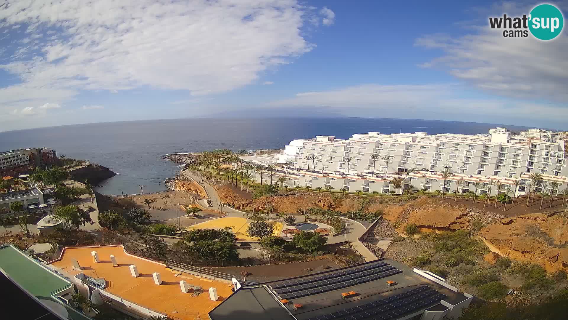Live webcam Playa de Las Galgas – Playa Paraiso – La Gomera island – Adeje – Tenerife
