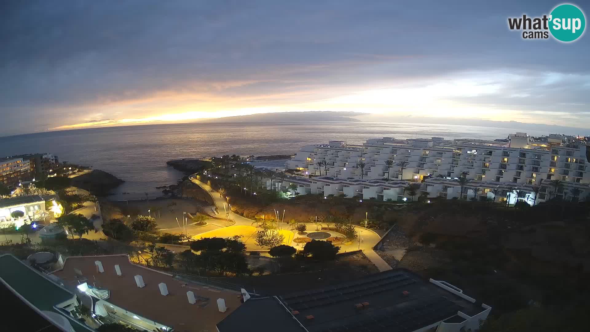 Live webcam Playa de Las Galgas – Playa Paraiso – La Gomera island – Adeje – Tenerife