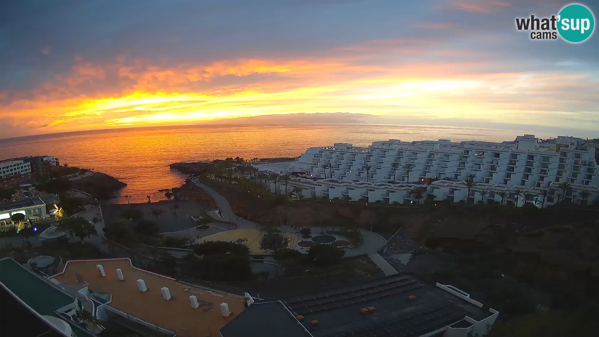 Live webcam Playa de Las Galgas – Playa Paraiso – La Gomera island – Adeje – Tenerife