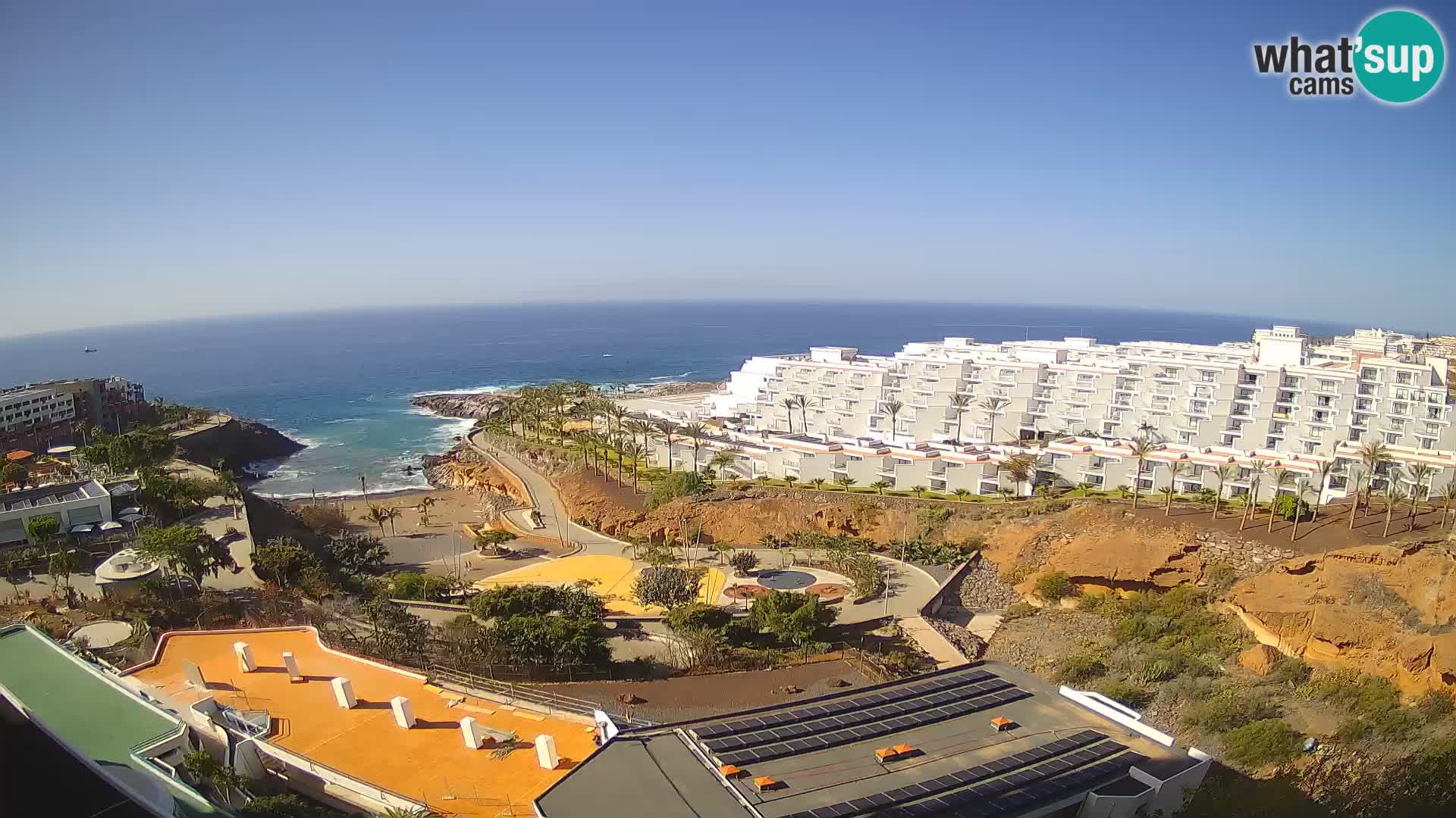 Live webcam Playa de Las Galgas – Playa Paraiso – La Gomera island – Adeje – Tenerife