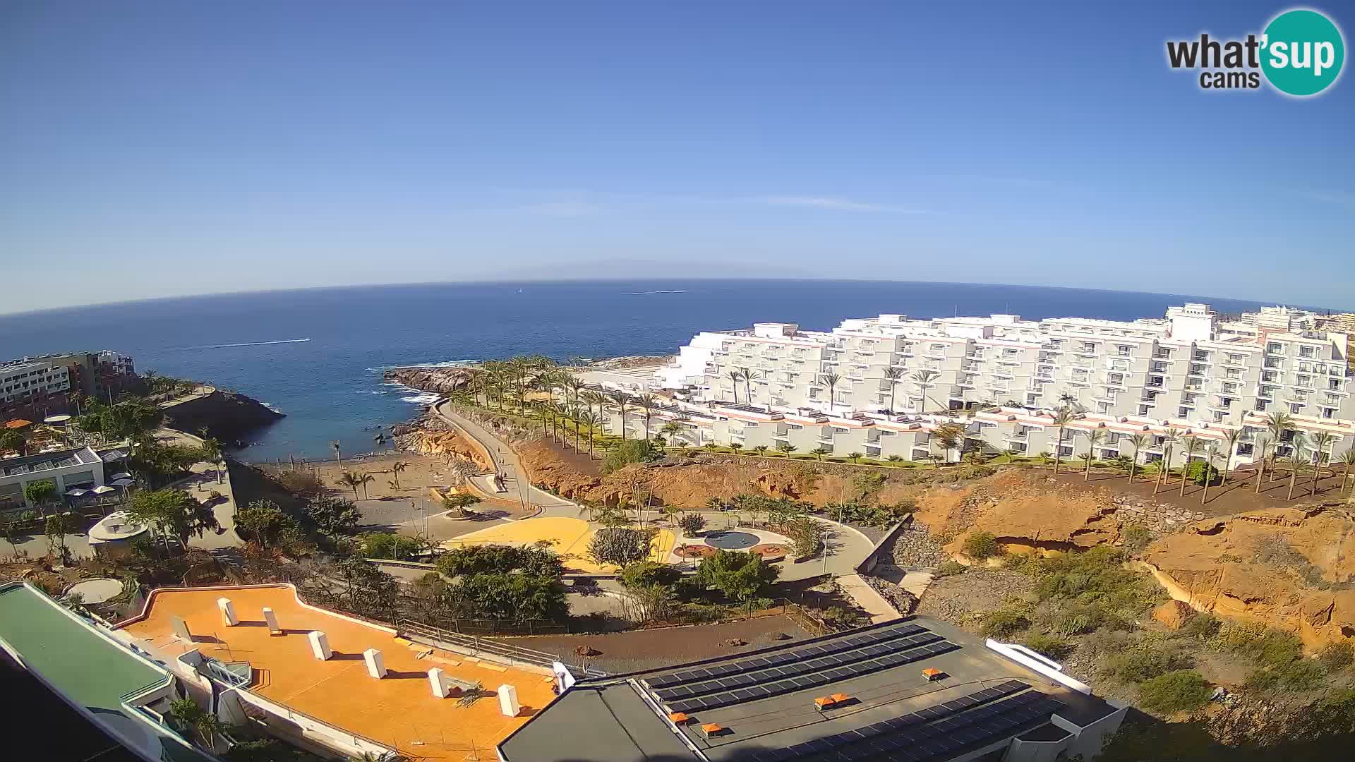 Live webcam Playa de Las Galgas – Playa Paraiso – La Gomera island – Adeje – Tenerife