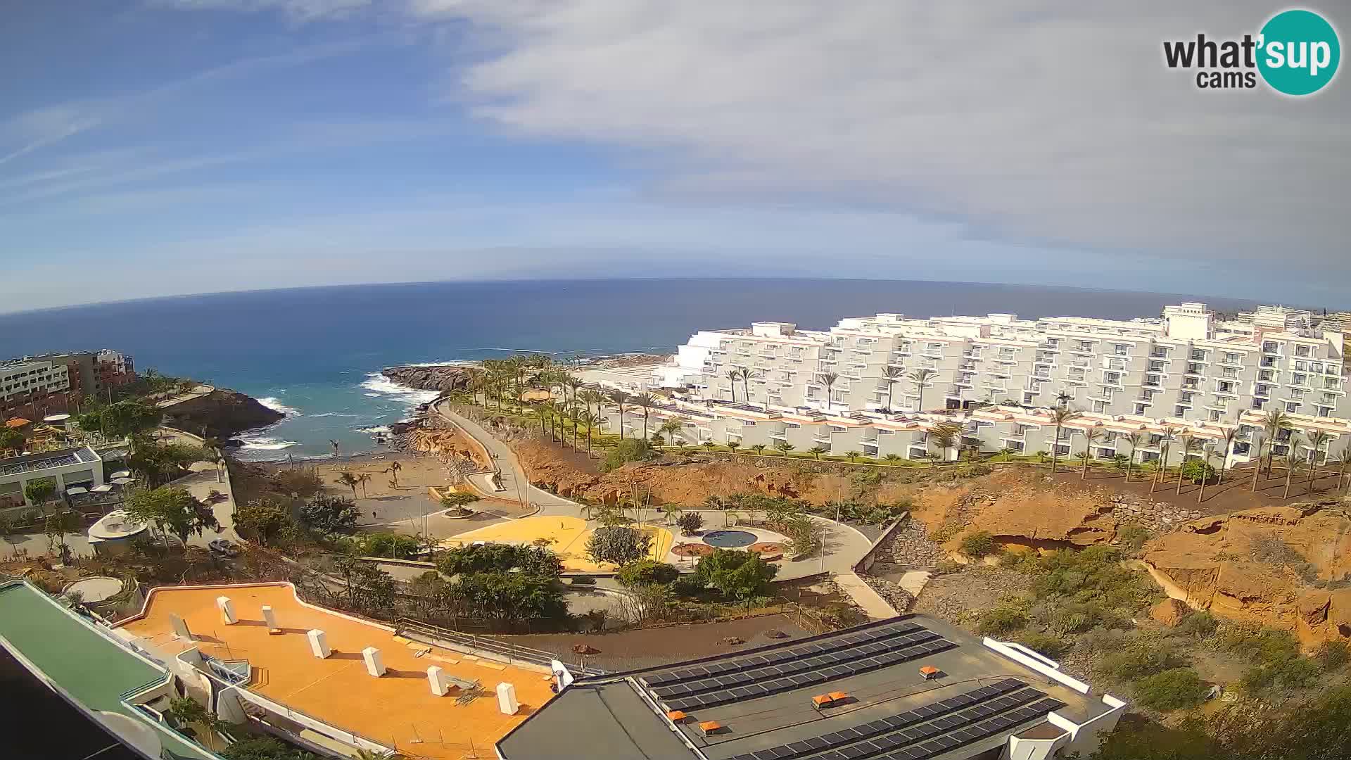 Live webcam Playa de Las Galgas – Playa Paraiso – La Gomera island – Adeje – Tenerife