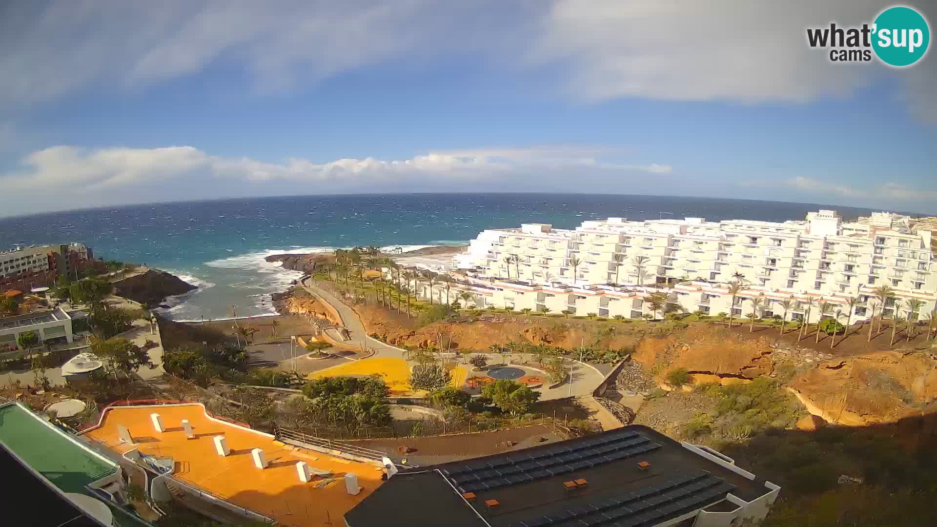Live webcam Playa de Las Galgas – Playa Paraiso – La Gomera island – Adeje – Tenerife