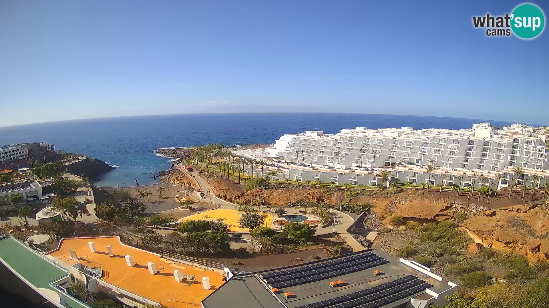 Spletna kamera v živo Las Galgas plaža – Playa Paraiso – otok La Gomera – Costa Adeje – Tenerife