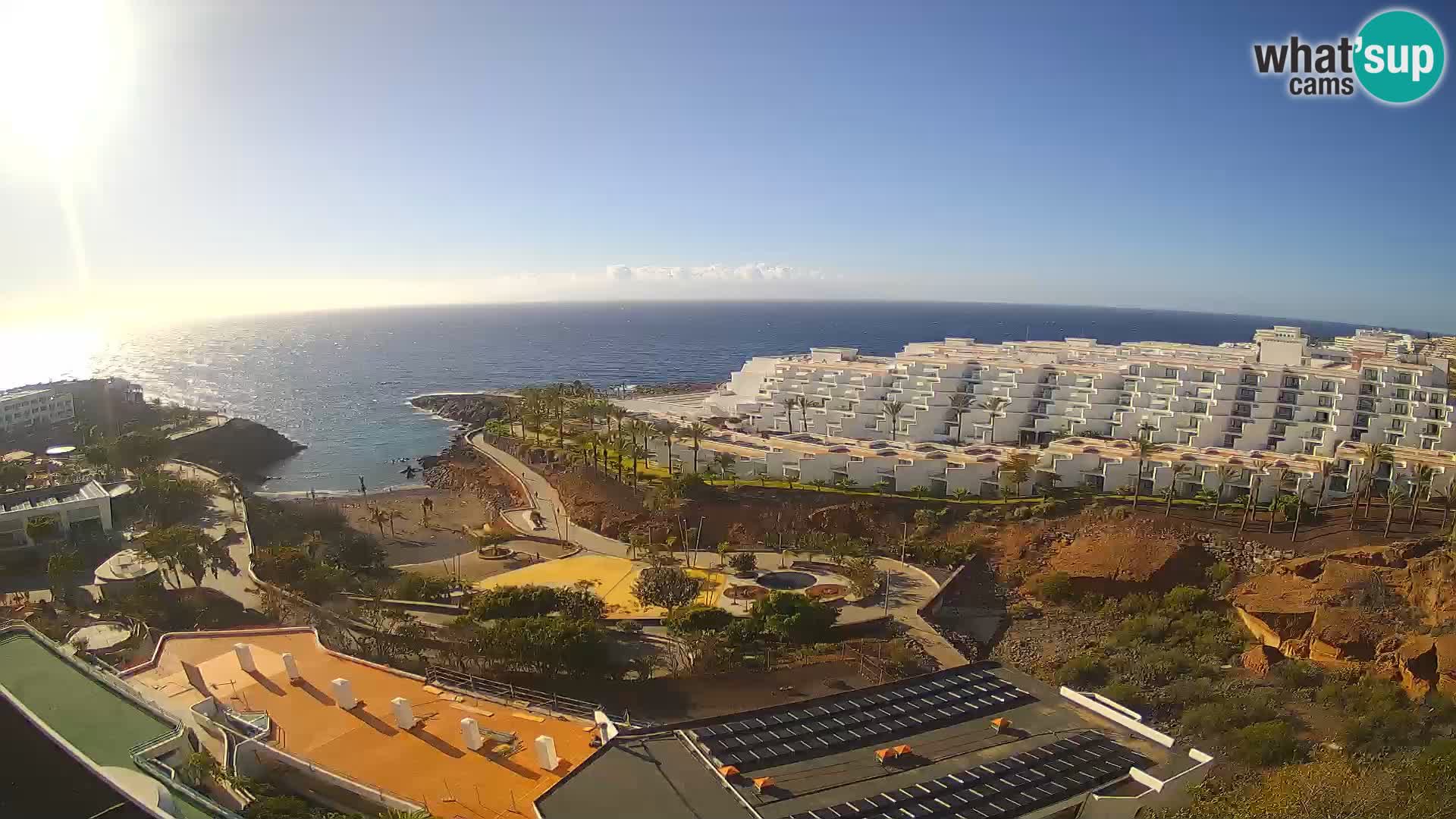 Live webcam Playa de Las Galgas – Playa Paraiso – La Gomera island – Adeje – Tenerife