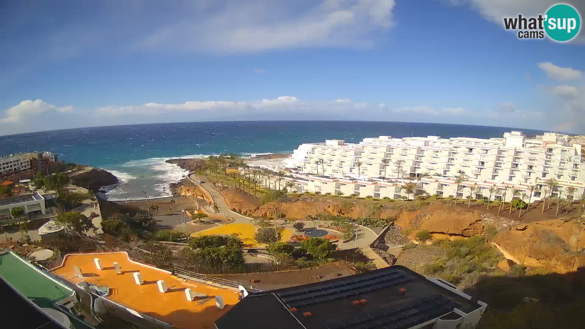 Spletna kamera v živo Las Galgas plaža – Playa Paraiso – otok La Gomera – Costa Adeje – Tenerife