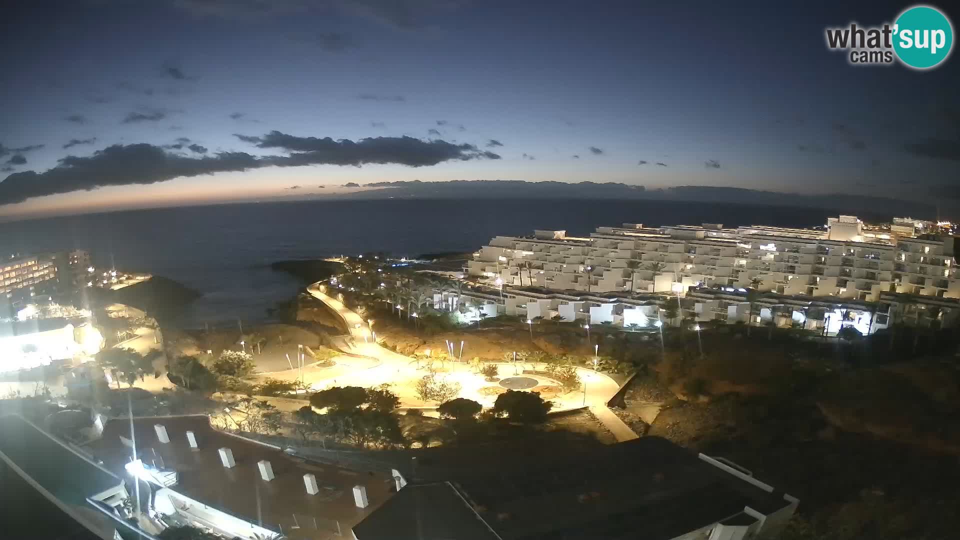 Live webcam Playa de Las Galgas – Playa Paraiso – La Gomera island – Adeje – Tenerife