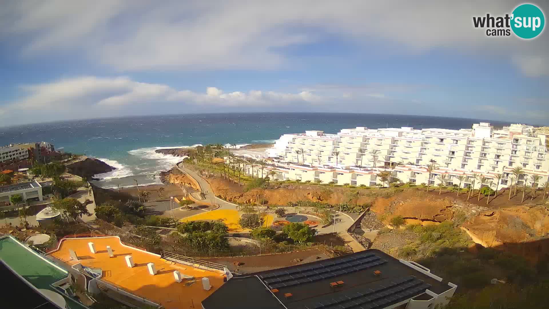 Live webcam Playa de Las Galgas – Playa Paraiso – La Gomera island – Adeje – Tenerife