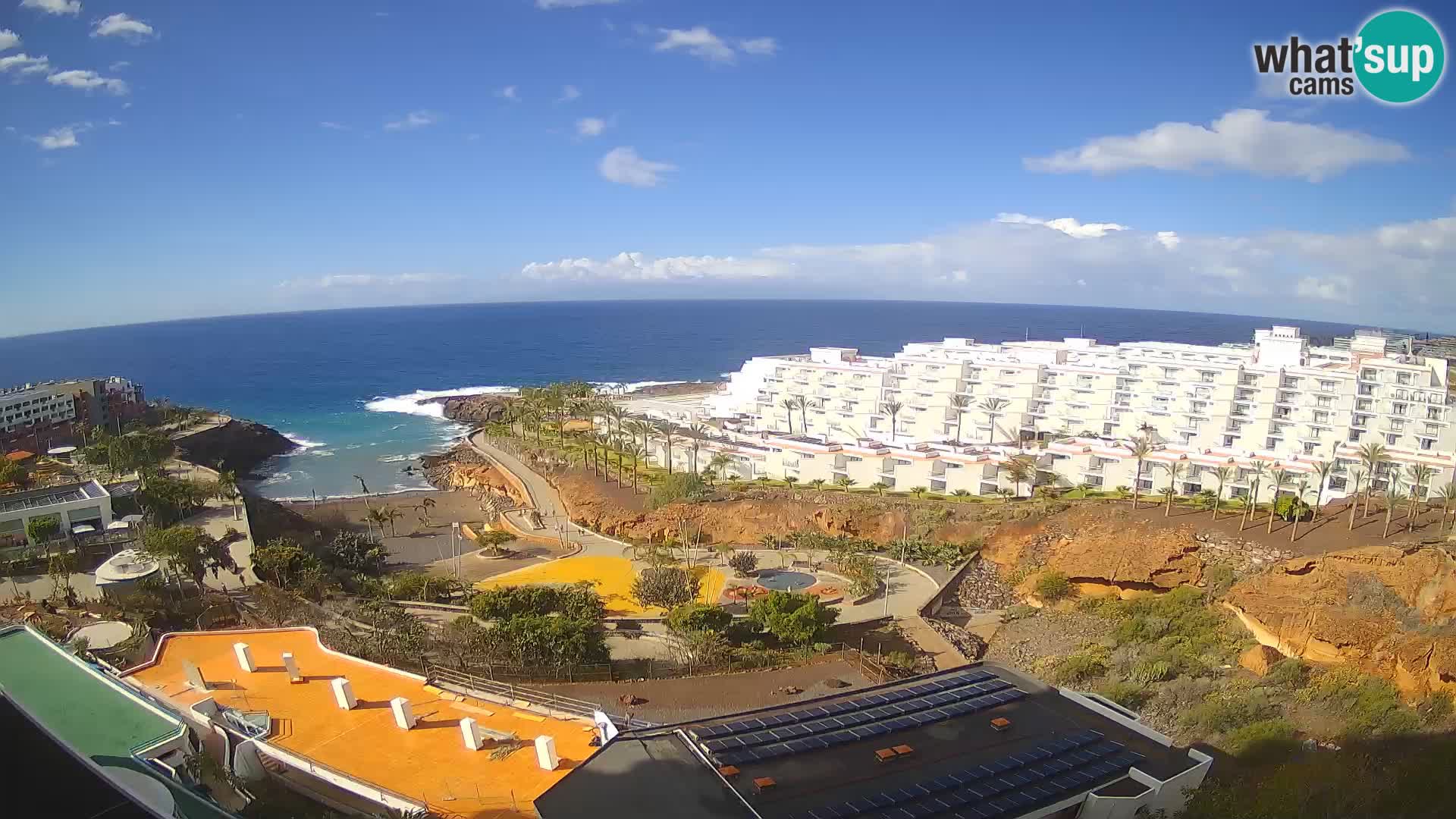 Spletna kamera v živo Las Galgas plaža – Playa Paraiso – otok La Gomera – Costa Adeje – Tenerife