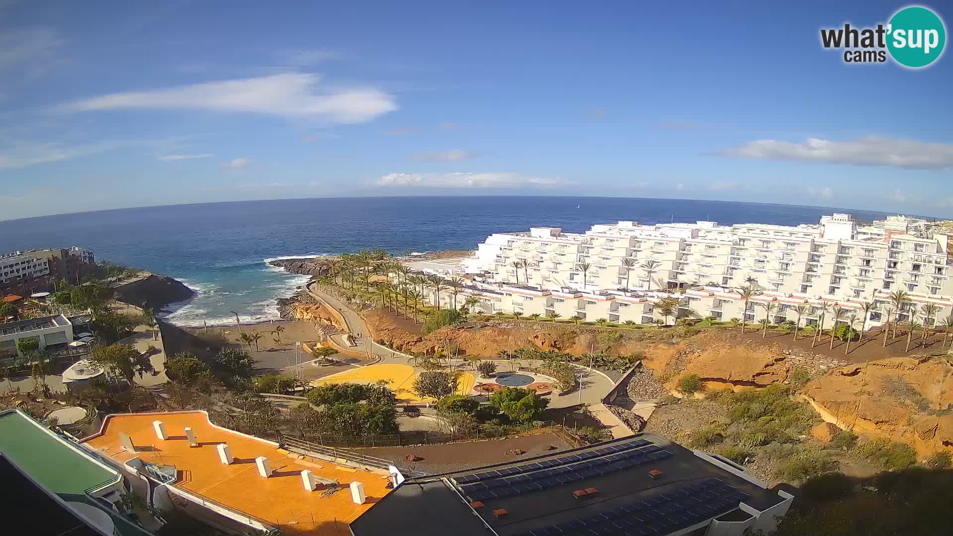 Spletna kamera v živo Las Galgas plaža – Playa Paraiso – otok La Gomera – Costa Adeje – Tenerife