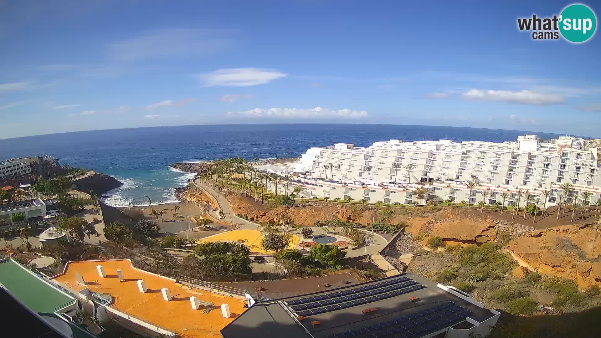 Spletna kamera v živo Las Galgas plaža – Playa Paraiso – otok La Gomera – Costa Adeje – Tenerife