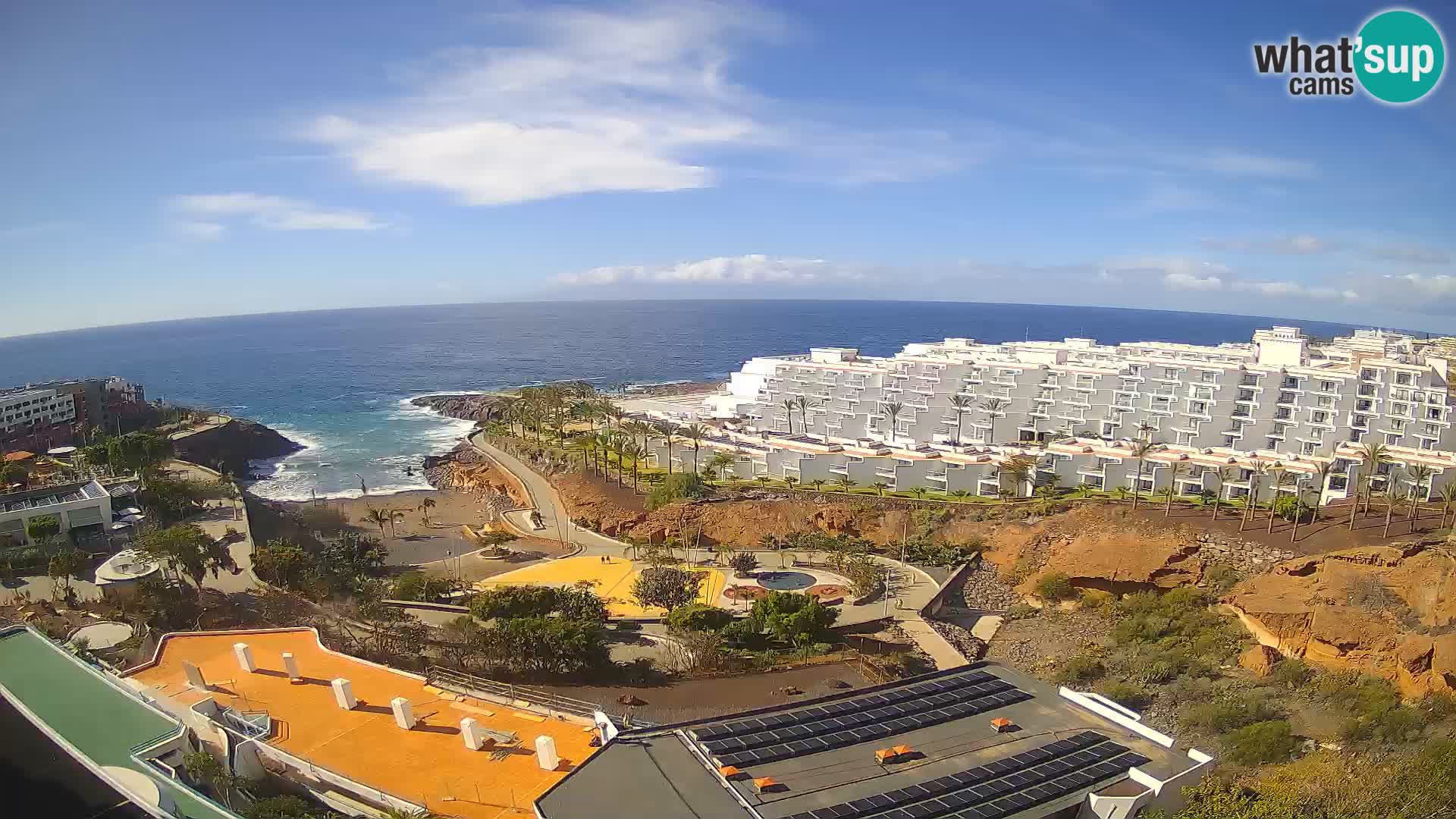 Live webcam Playa de Las Galgas – Playa Paraiso – La Gomera island – Adeje – Tenerife