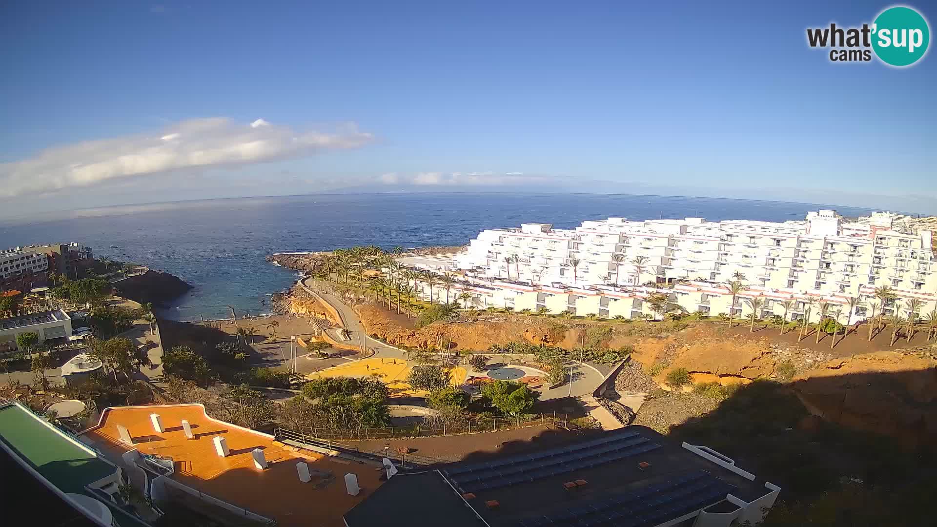 Spletna kamera v živo Las Galgas plaža – Playa Paraiso – otok La Gomera – Costa Adeje – Tenerife