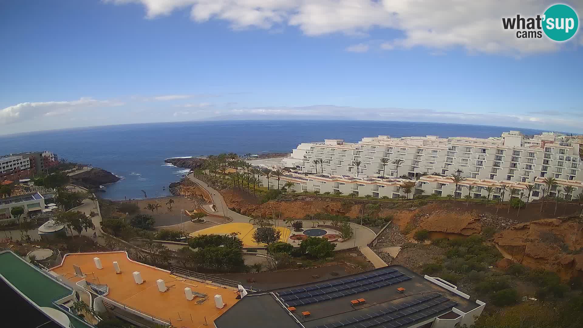 Live webcam Playa de Las Galgas – Playa Paraiso – La Gomera island – Adeje – Tenerife