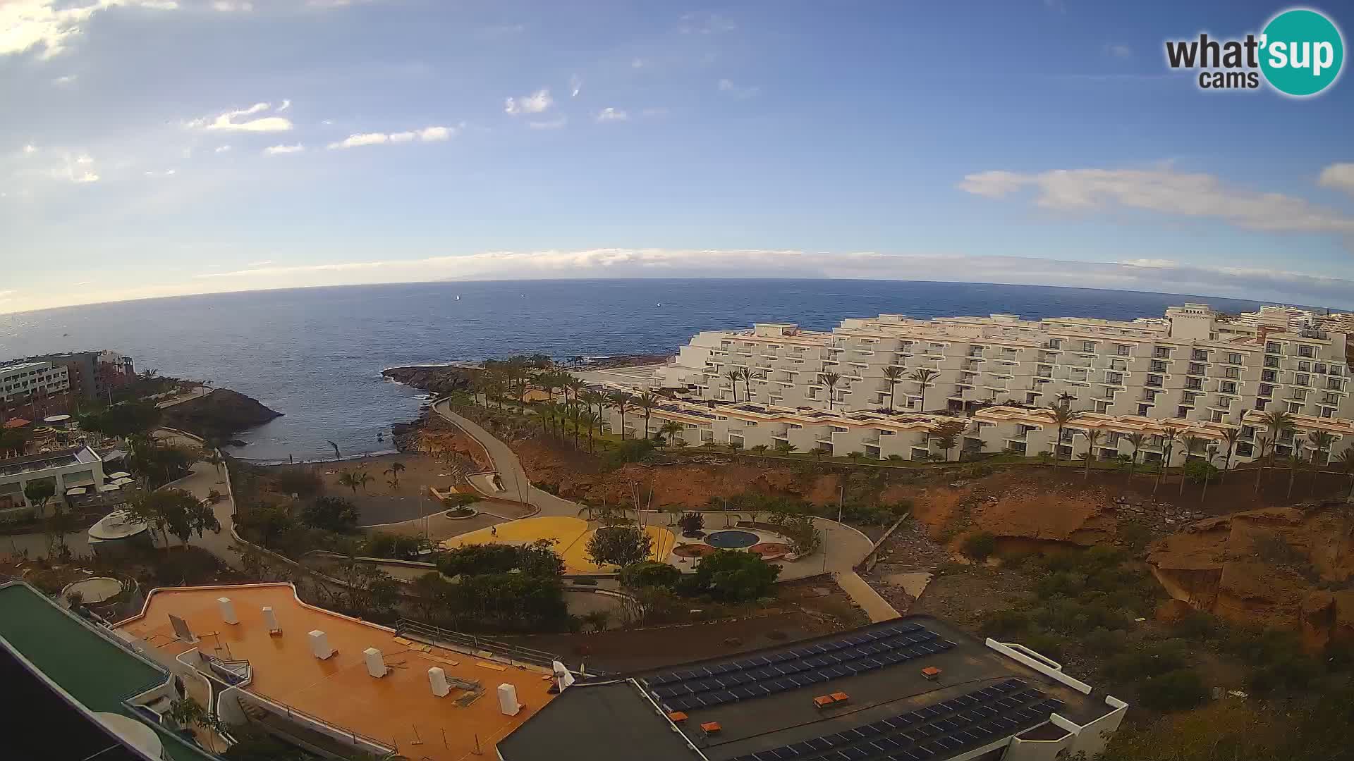 Live webcam Playa de Las Galgas – Playa Paraiso – La Gomera island – Adeje – Tenerife