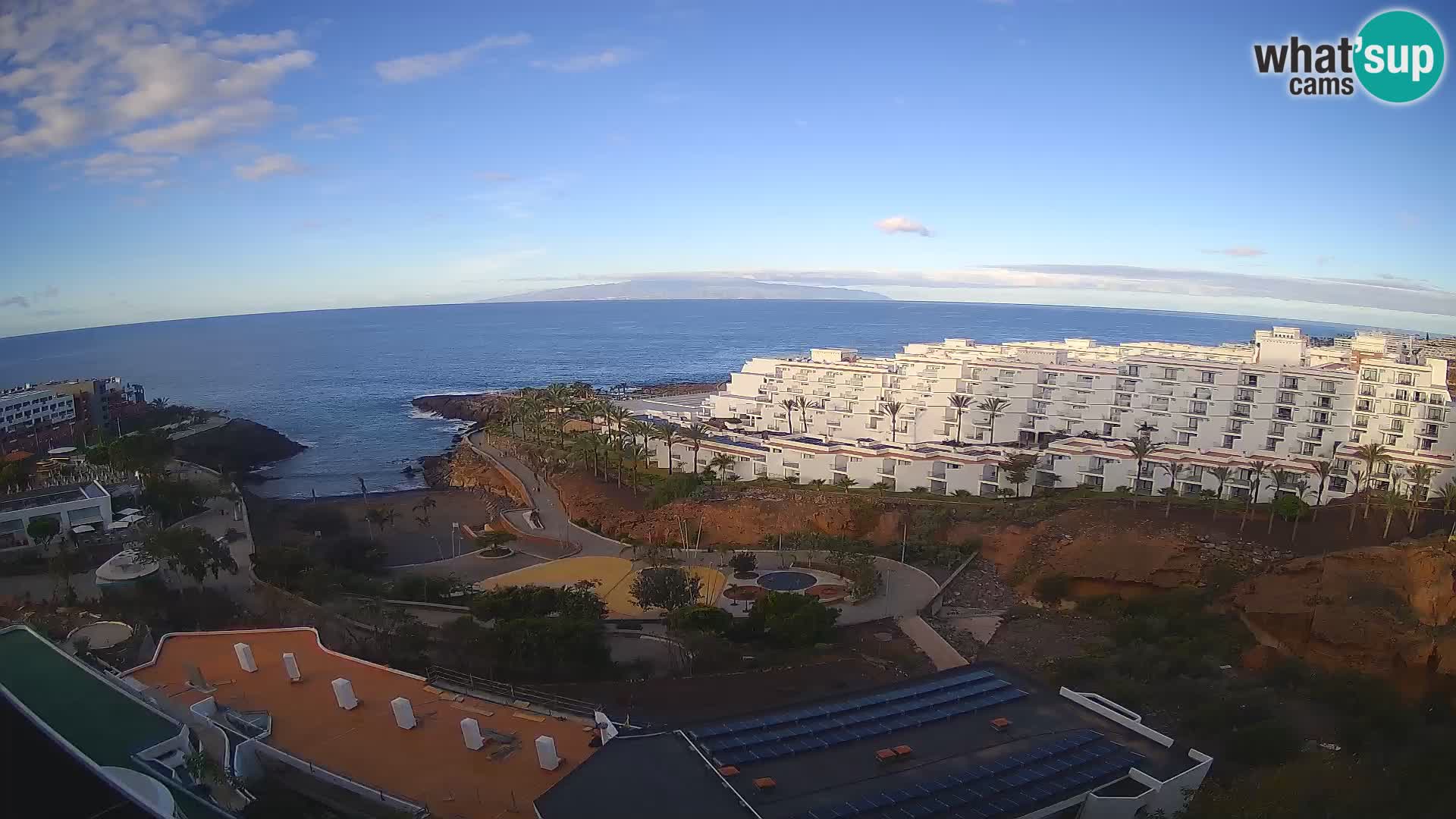 Live webcam Playa de Las Galgas – Playa Paraiso – La Gomera island – Adeje – Tenerife