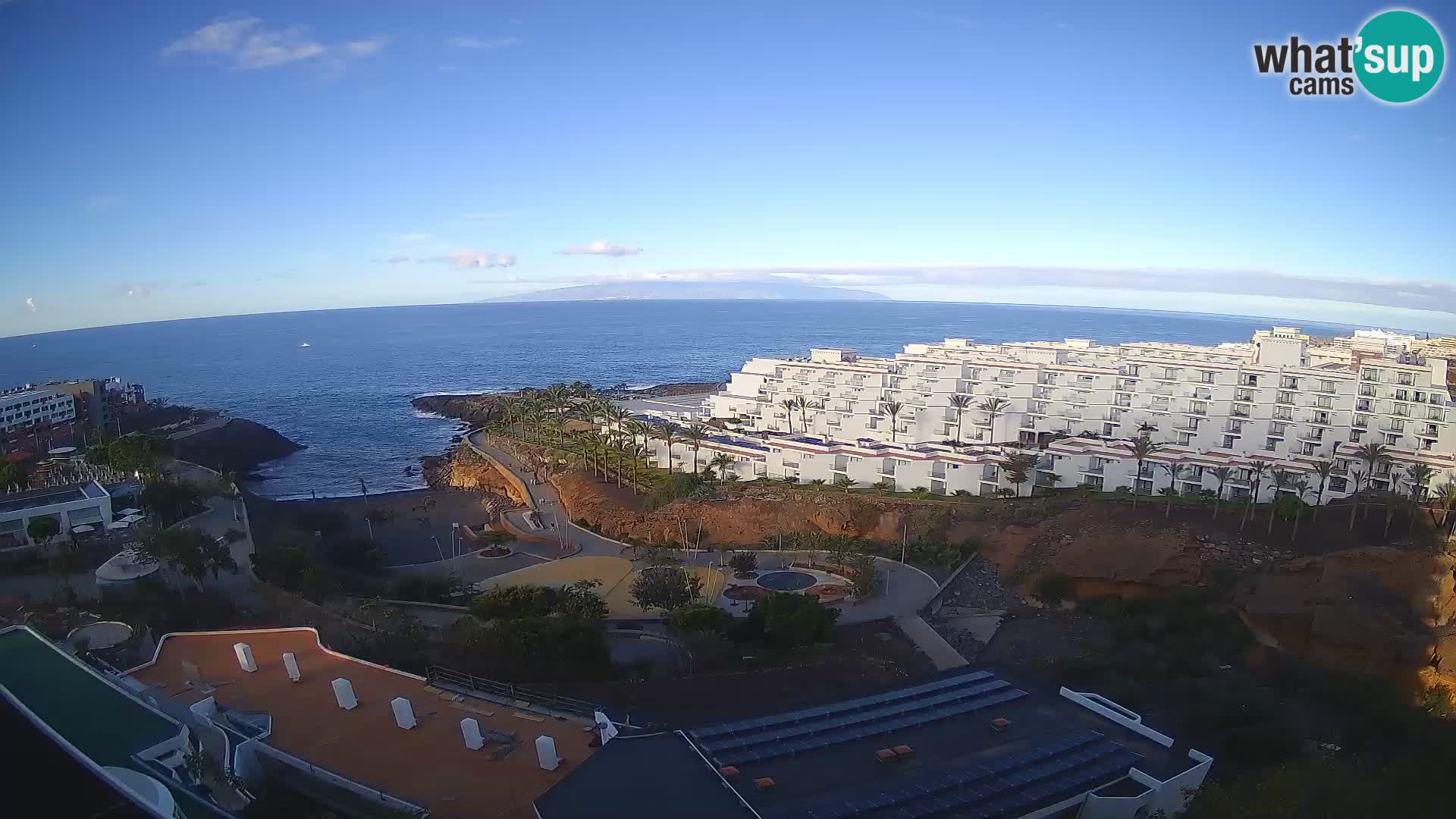 Spletna kamera v živo Las Galgas plaža – Playa Paraiso – otok La Gomera – Costa Adeje – Tenerife