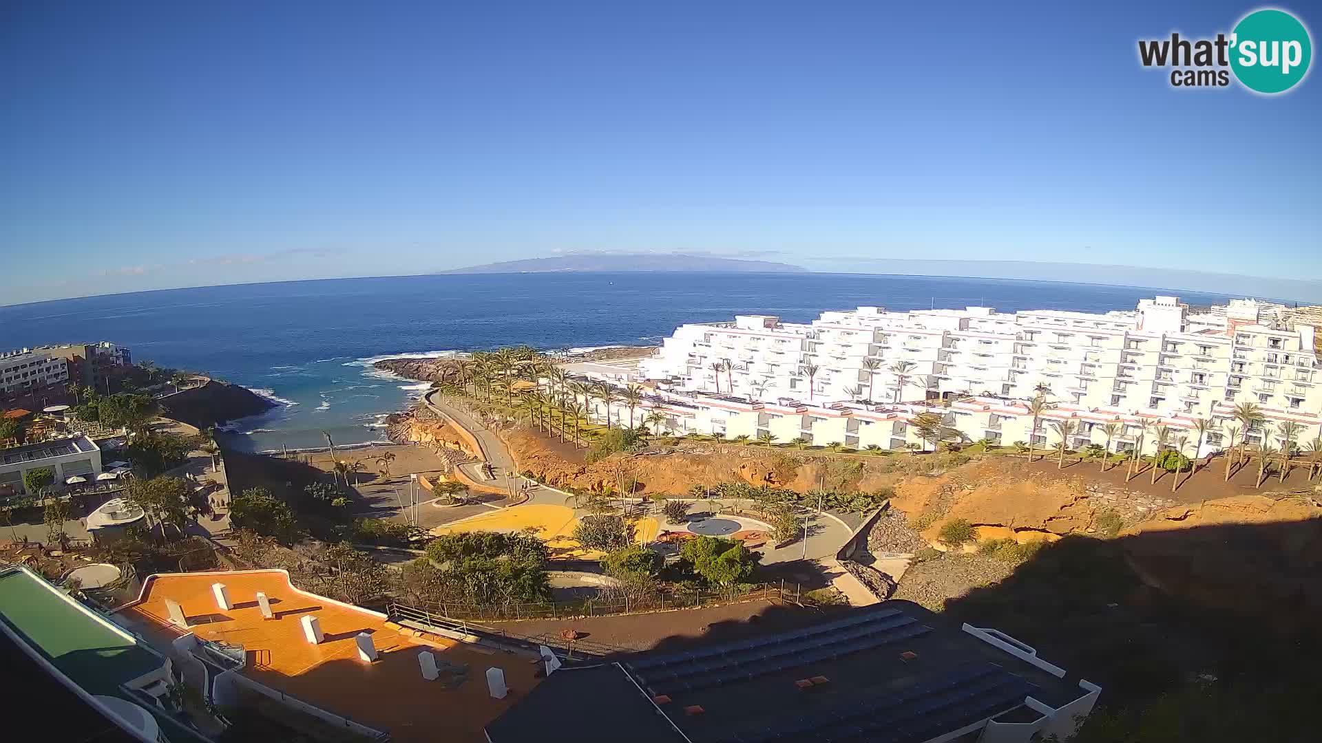 Spletna kamera v živo Las Galgas plaža – Playa Paraiso – otok La Gomera – Costa Adeje – Tenerife