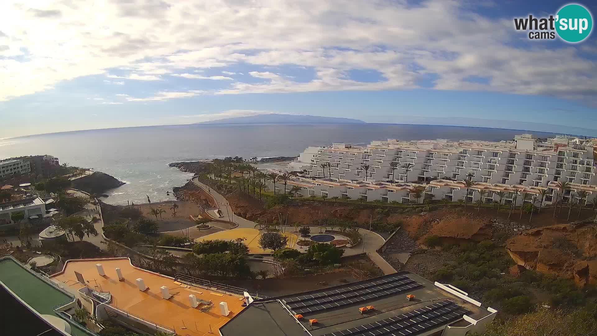 Live webcam Playa de Las Galgas – Playa Paraiso – La Gomera island – Adeje – Tenerife