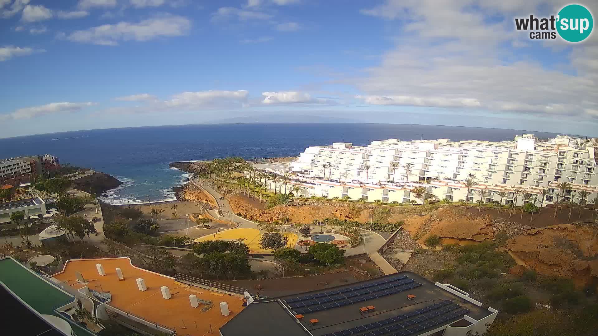 Spletna kamera v živo Las Galgas plaža – Playa Paraiso – otok La Gomera – Costa Adeje – Tenerife