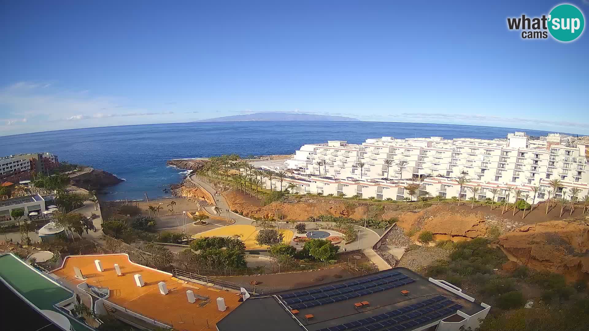 Spletna kamera v živo Las Galgas plaža – Playa Paraiso – otok La Gomera – Costa Adeje – Tenerife