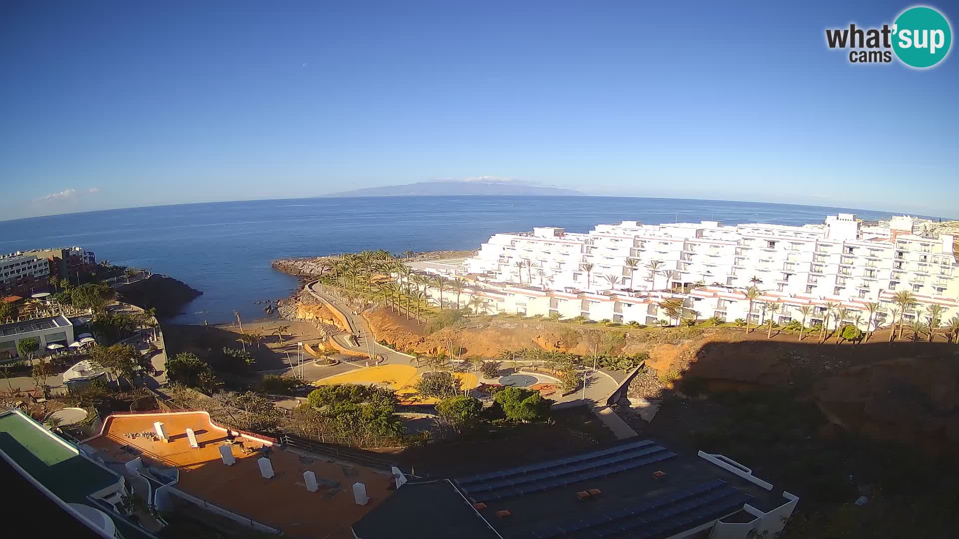 Spletna kamera v živo Las Galgas plaža – Playa Paraiso – otok La Gomera – Costa Adeje – Tenerife