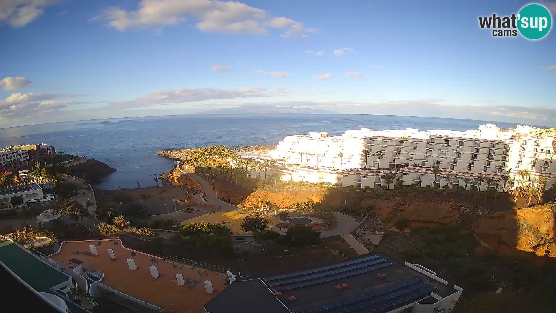 Spletna kamera v živo Las Galgas plaža – Playa Paraiso – otok La Gomera – Costa Adeje – Tenerife